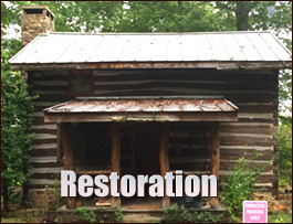 Historic Log Cabin Restoration  Timberlake, North Carolina